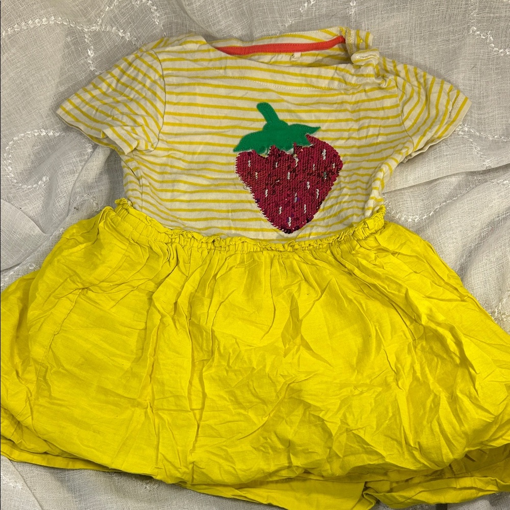 Mini Boden cotton dress with appliqué 4-5y